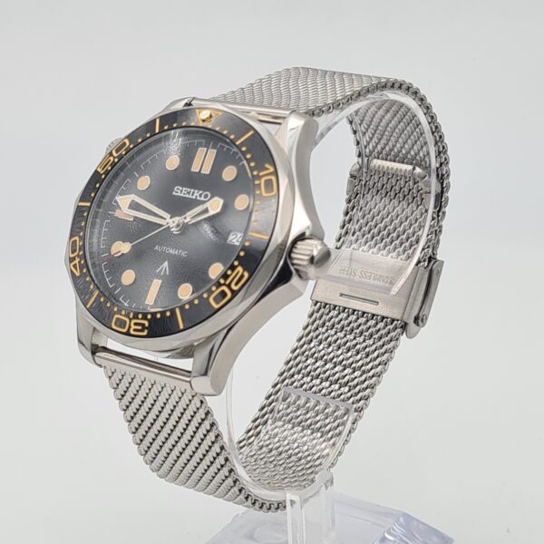Seiko Mod Sea Master Watch NH35 Automatic Mechanical Movement Bond Vintage Look